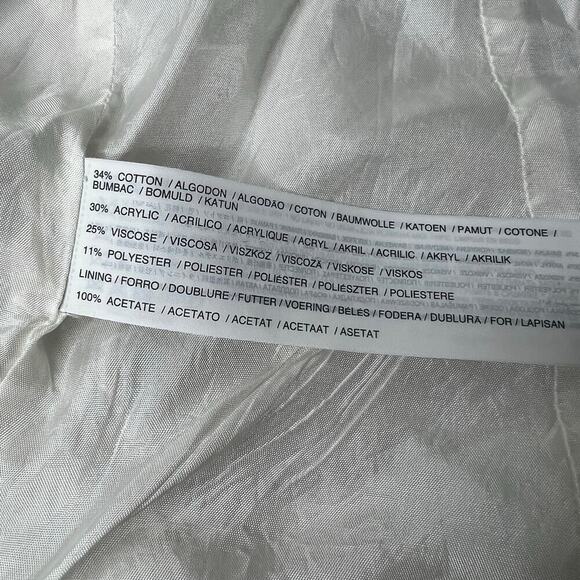 MNG by Mango Women's Tweed Speckled Blazer Coat Jacket Size 8 Asymmetrical Zip - Picture 12 of 12